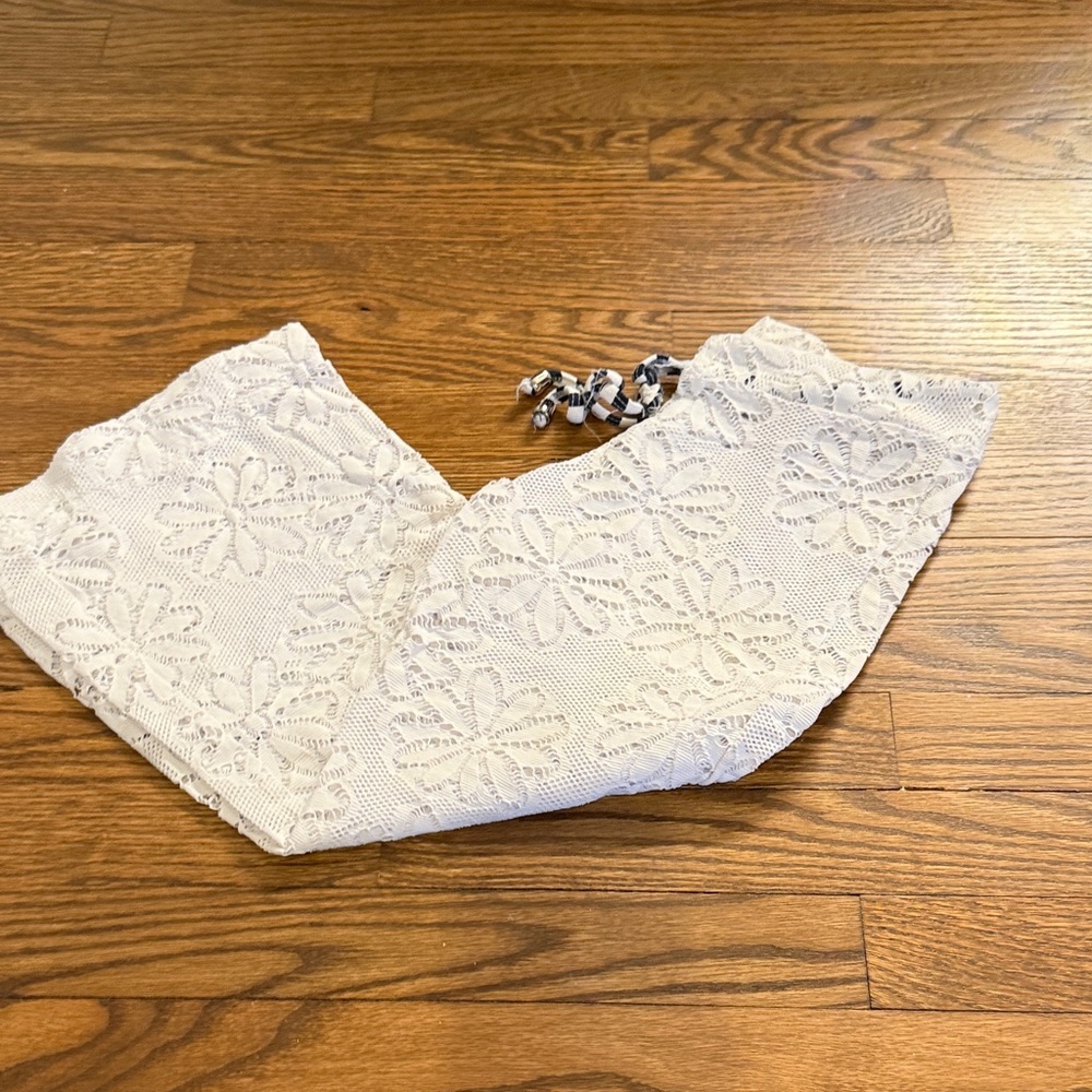 Planet Sea Kids White Lace Floral Pants Size Large